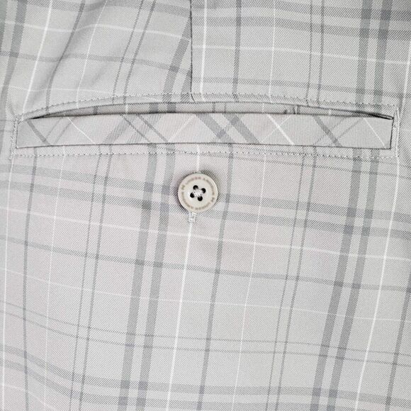 Under Armour UA Shorts Men's Size 40 Gray Plaid Chino Golf Performance Stretch - Picture 7 of 12